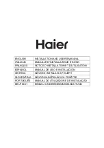 Preview for 1 page of Haier 36901711 Installation And User Manual