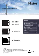 Preview for 1 page of Haier 3U55S2PR1FA Installation Manual