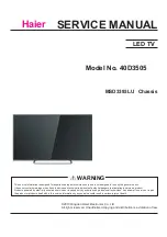 Preview for 1 page of Haier 40D3505 Service Manual