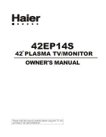 Preview for 1 page of Haier 42EP14S Owner'S Manual