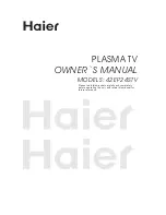 Preview for 1 page of Haier 42EP24S - 42" Plasma TV Owner'S Manual