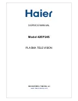 Preview for 1 page of Haier 42EP24S - 42" Plasma TV Service Manual