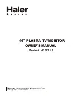 Предварительный просмотр 1 страницы Haier 46EP14S - ANNEXE 247 Owner'S Manual