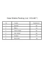 Preview for 85 page of Haier A67 User Manual