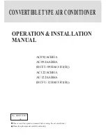 Haier AC092ACBHA Operation And Installation Manual preview