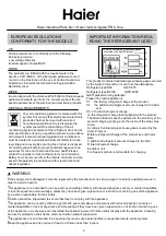 Предварительный просмотр 5 страницы Haier AC105S2SH1FA Operation Manual And Installation Manual