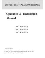 Preview for 1 page of Haier AC142ACEAA Operation And Installation Manual