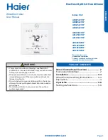 Preview for 1 page of Haier AD07SL2VH1 User Manual