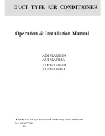 Haier AD182AMBIA Operation And Installation Manual preview