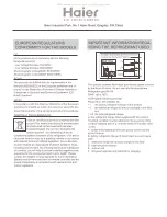 Предварительный просмотр 3 страницы Haier AD24MS1ERA Operating Manual And Installation Instructions