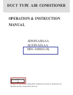 Haier AD88NAHAAA Operation And Instruction Manual preview