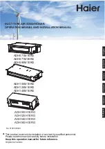 Haier ADH071M1ERG Operation Manual And Installation Manual preview