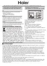 Предварительный просмотр 76 страницы Haier ADH071M1ERG Operation Manual And Installation Manual