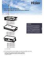 Haier ADH071M1ERG Operation Manual preview