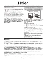 Preview for 2 page of Haier ADH071M1ERG Operation Manual