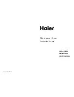 Preview for 1 page of Haier AED-2485EG Instructions For Use Manual