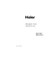 Haier AED-3190ET Instructions For Use Manual preview