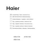 Предварительный просмотр 1 страницы Haier AFD631GB Instructions For Use Manual