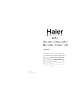 Предварительный просмотр 7 страницы Haier AR91 Operating Instructions Manual