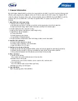 Preview for 3 page of Haier AU482FIERAG Installation & Maintenance Instructions Manual