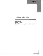 Preview for 1 page of Haier B8305 User Manual