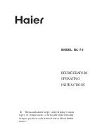 Haier BC-76 Operating Instructions Manual preview