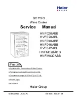 Preview for 2 page of Haier BC112G - 30 Bottles Wine Cooler Service Manual