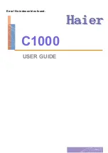 Preview for 1 page of Haier C1000 User Manual