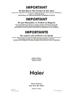 Preview for 36 page of Haier CG700AW (French) Instructions D'Utilisation