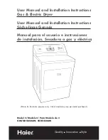 Haier CGDE450AW User Manual And Installation Instructions preview