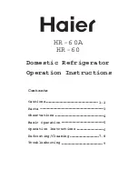 Preview for 1 page of Haier CH010G Operation Instructions Manual