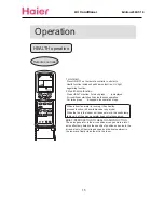 Предварительный просмотр 9 страницы Haier Compact Air Conditioner Operation Manual