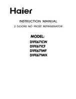 Haier D1FE671CW Instruction Manual предпросмотр