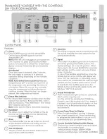 Предварительный просмотр 5 страницы Haier DE Series Use And Care Manual