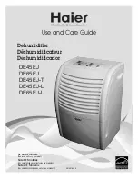 Haier DE45EJ Use And Care Manual preview