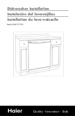 Haier DW-7777-01 Installation Manual предпросмотр