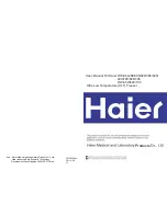 Haier DW-86L628 User Manual preview