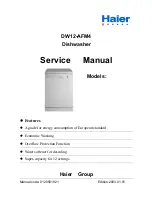 Haier DW12-AFM4 Service Manual preview