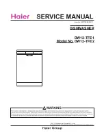 Haier DW12-TFE1 series Service Manual preview