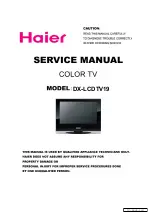 Haier DX-LCDTV19 Service Manual preview