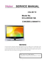 Preview for 1 page of Haier DX-LDVD22-10A Service Manual