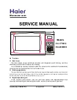 Preview for 1 page of Haier EA-1770 EG Service Manual