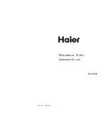 Haier EA-2080E Instructions For Use Manual preview