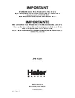 Preview for 7 page of Haier FTM010BPG User Manual