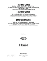 Предварительный просмотр 10 страницы Haier FTST1400DS - 01-06 User Manual