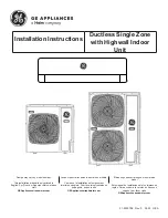 Предварительный просмотр 1 страницы Haier GE ASH124UCDDA Installation Instructions Manual