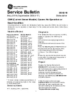 Haier GE DD02-18 Service Bulletin preview