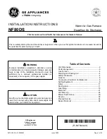 Preview for 1 page of Haier GE NF80DS Installation Instructions Manual