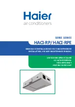 Preview for 1 page of Haier HACI-RP 150 Installation, Use And Maintenance Manual