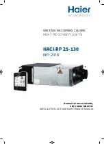 Preview for 1 page of Haier HACI-RP 25 Instructions For Installation, Use And Maintenance Manual